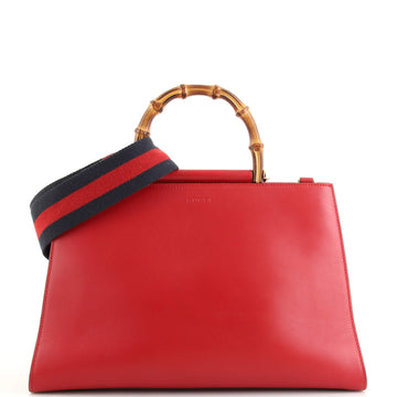Gucci Nymphaea Top Handle Bag Leather Medium