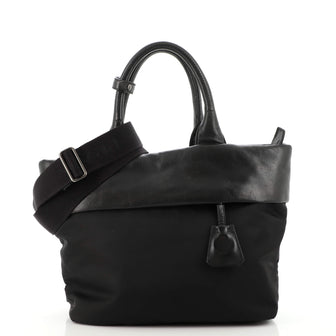 Prada Convertible Double Tote Tessuto Small