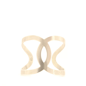 Chanel CC Cut-Out Cuff Bracelet Metal Wide