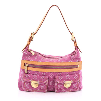 Louis Vuitton Baggy Handbag Denim PM Pink