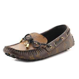 Louis Vuitton Women's Gloria Flat Loafers Reverse Monogram Canvas