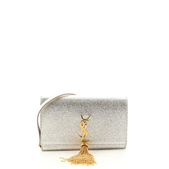 Saint Laurent Classic Monogram Tassel Chain Wallet Leather