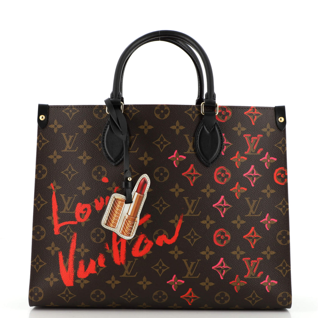 Louis Vuitton Heart Onthego MM Fall in Love Monogram tote bag LV