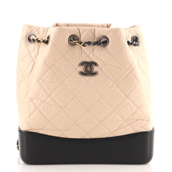 Chanel Gabrielle Backpack Quilted Aged Calfskin Small