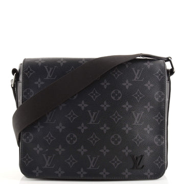 Louis Vuitton District Messenger Bag Monogram Eclipse Canvas PM