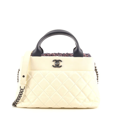 Chanel Airlines Portobello Tote Quilted Lambskin and Tweed Small