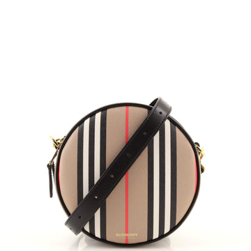 Burberry Louise Round Bag Icon Stripe E-Canvas