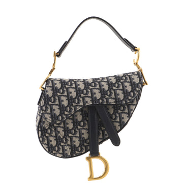 Christian Dior Saddle Handbag Oblique Canvas Mini
