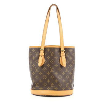 Louis Vuitton Petit Bucket Bag Monogram Canvas Brown 1766401
