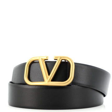 Valentino VLogo Reversible Belt Leather Wide