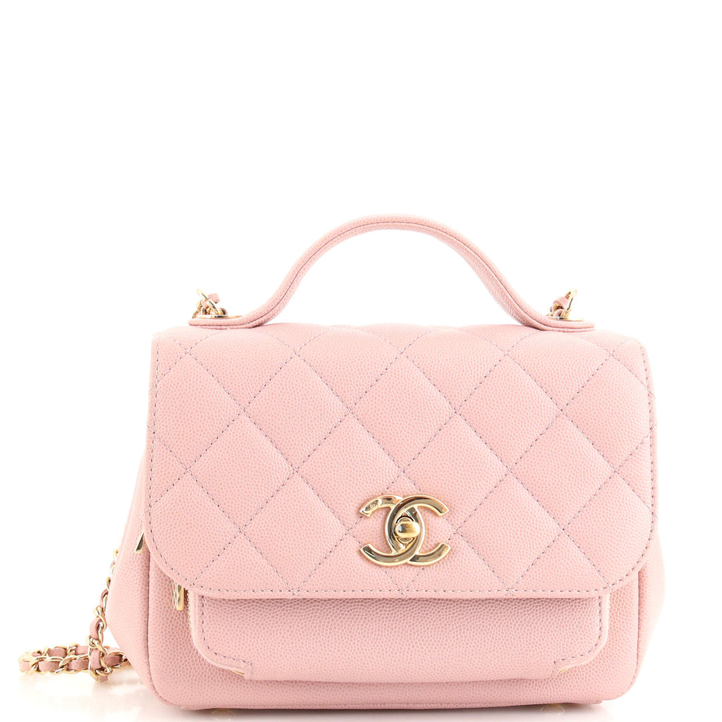 Chanel Business Affinity Flap Bag Quilted Caviar Small Pink 1767241