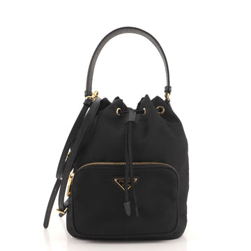 Prada Drawstring Bucket Bag Tessuto Small