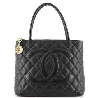 Chanel Medallion Tote Quilted Caviar