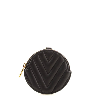 Louis Vuitton New Wave Multi Pochette Round Coin Purse Quilted Leather
