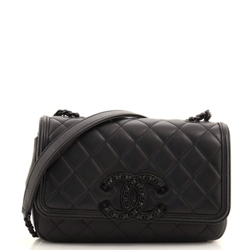 Chanel Filigree Flap Bag Quilted Lambskin with Chain Detail Small