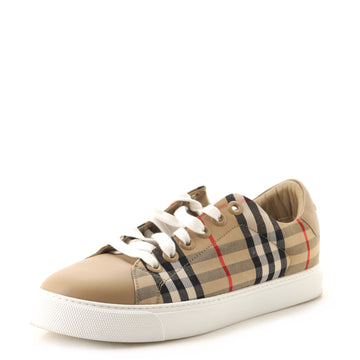 Burberry Women's Albridge Sneakers Vintage Check Canvas and Leather