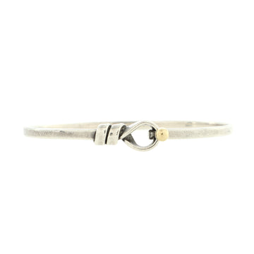 Tiffany & Co. Hook and Eye Twist Bangle Bracelet Sterling Silver with 14K Yellow Gold