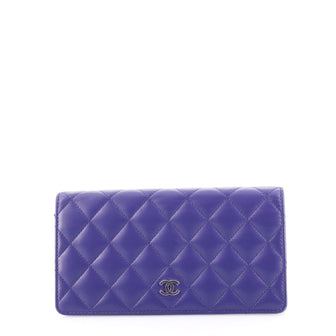 Chanel L-Yen Wallet Quilted Lambskin Long
