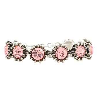 Gucci Feline Head Chain Link Bracelet Metal with Crystals