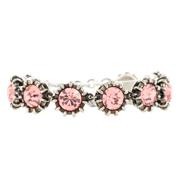 Gucci Feline Head Chain Link Bracelet Metal with Crystals