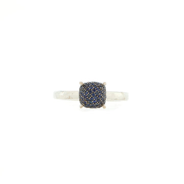 Tiffany & Co. Paloma Picasso Sugar Stacks Ring 18K White Gold with Sapphires 7mm