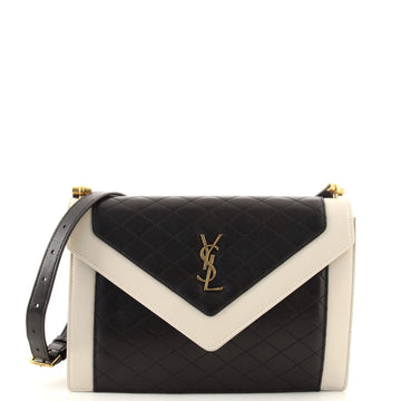 Saint Laurent Gaby Envelope Satchel Quilted Leather