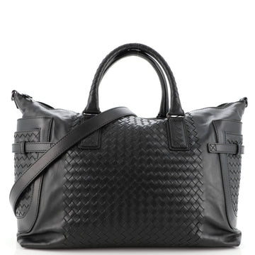 Bottega Veneta Side Pocket Zipped Convertible Tote Leather with Intrecciato Detail Large