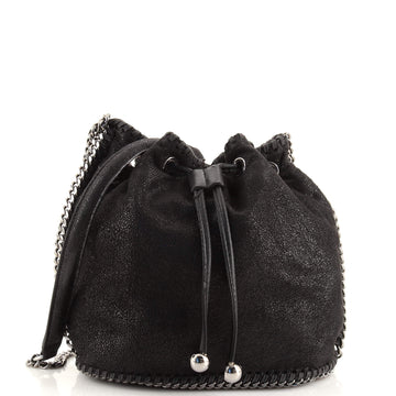 Stella McCartney Falabella Drawstring Bucket Bag Shaggy Deer Small