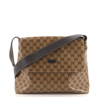 Gucci Flap Messenger Bag GG Canvas Medium