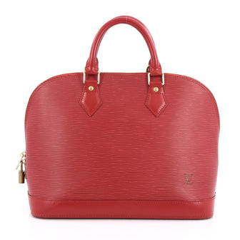 Louis Vuitton Alma Handbag Epi Leather PM Red