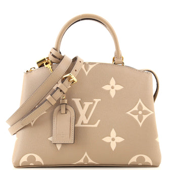 Louis Vuitton Petit Palais Handbag Bicolor Monogram Empreinte Giant
