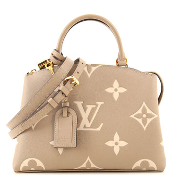 Louis Vuitton Petit Palais Handbag Bicolor Monogram Empreinte Giant