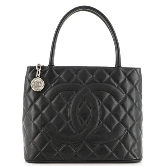Chanel Medallion Tote Quilted Caviar