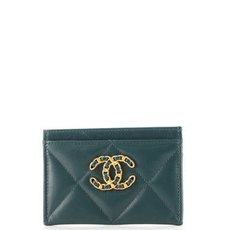 Chanel 19 Card Holder Quilted Leather - ShopStyle