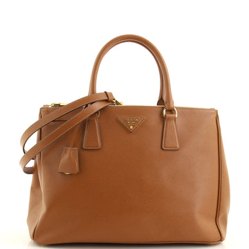 Prada Double Zip Lux Tote Saffiano Leather Medium
