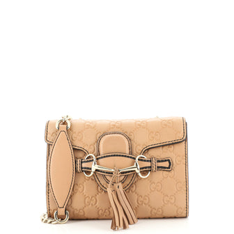 Gucci Emily Chain Flap Bag Guccissima Leather Mini
