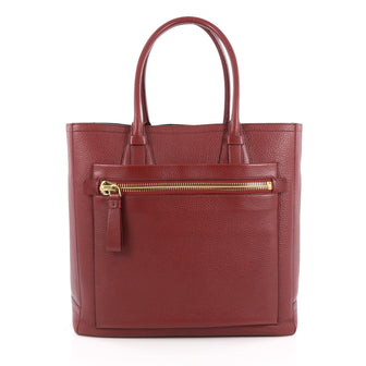 Tom Ford Summer Tote Pebbled Leather Large red