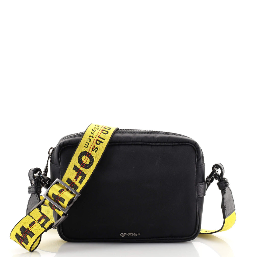 OFF-WHITE: Off White nylon bag with logoed bands - White
