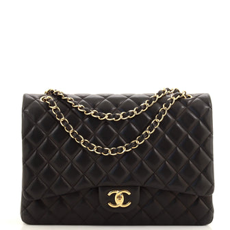 Chanel Classic Double Flap Bag Quilted Lambskin Maxi