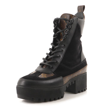 Louis Vuitton Women's Laureate Platform Desert Boots Mixed Materials