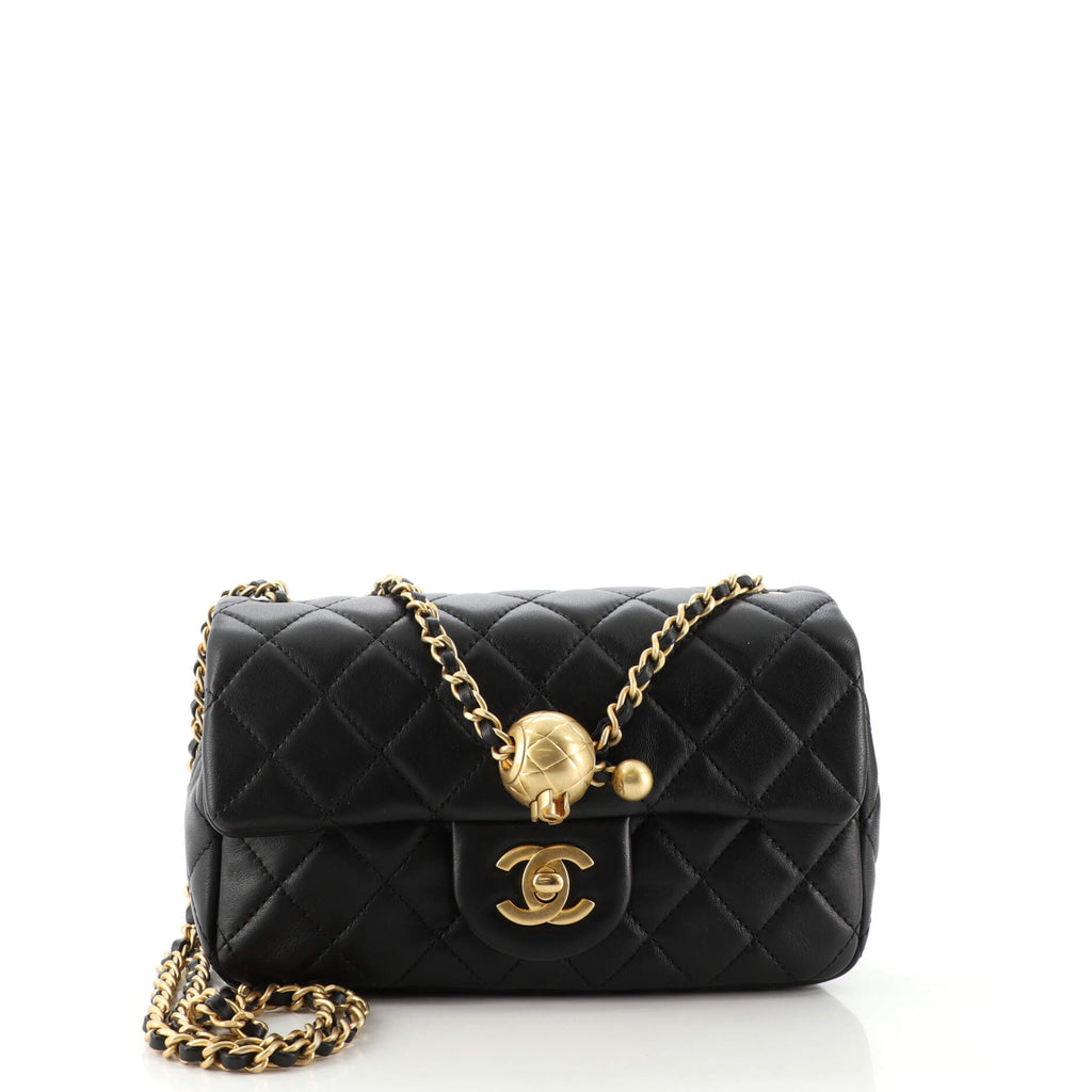 Chanel Pearl Crush Flap Bag Quilted Lambskin Mini 177004