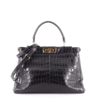 Fendi Peekaboo Bag Crocodile Regular