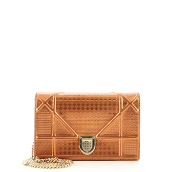 Christian Dior Diorama Wallet on Chain Cannage Embossed Calfskin