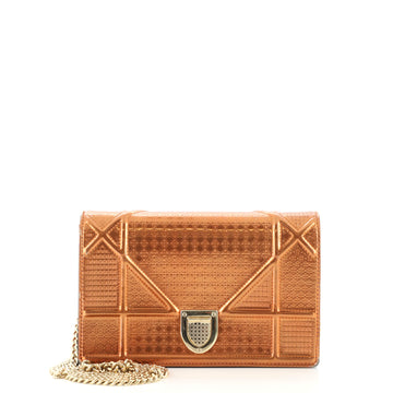 Christian Dior Diorama Wallet on Chain Cannage Embossed Calfskin