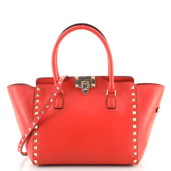 Valentino Rockstud Tote Rigid Leather Small