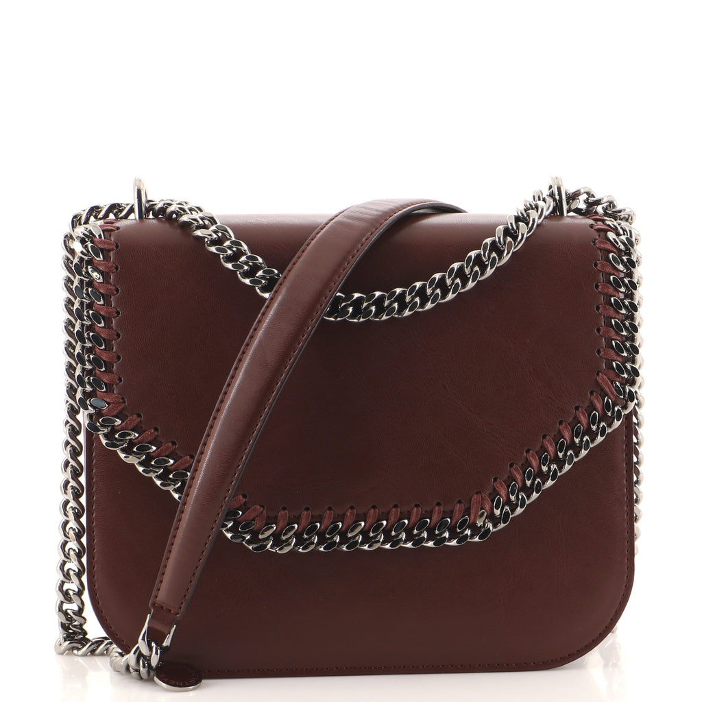 Stella McCartney Falabella Box Shoulder Bag Faux Leather Small Red