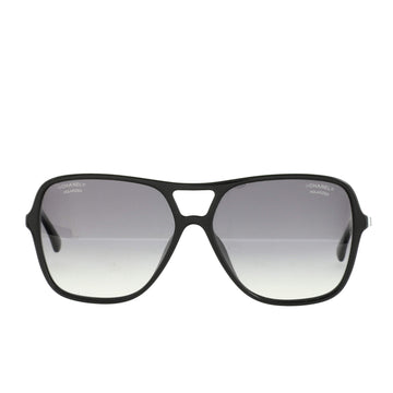 Chanel CC Chain Temple Pilot Sunglasses Acetate with Metal and Leather