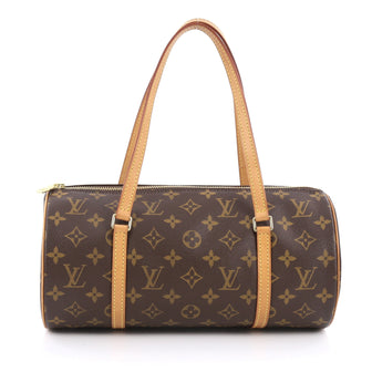 Louis Vuitton Papillon Handbag Monogram Canvas 30 Brown