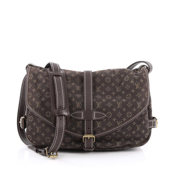 Louis Vuitton Saumur Handbag Mini Lin Brown