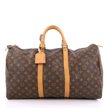 Louis Vuitton Keepall Bag Monogram Canvas 50 Brown